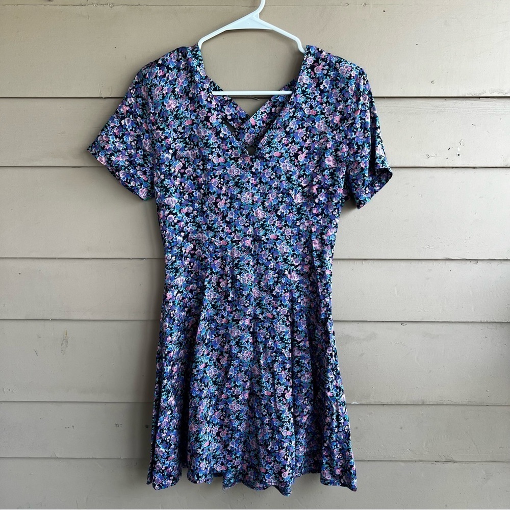 Vintage 90's Floral Mini Dress - SZ 5/6